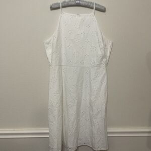 loft, white dress, size 18, NWT